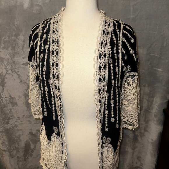 London Kaye one size women’s open‎ front top EUC - Picture 1 of 11